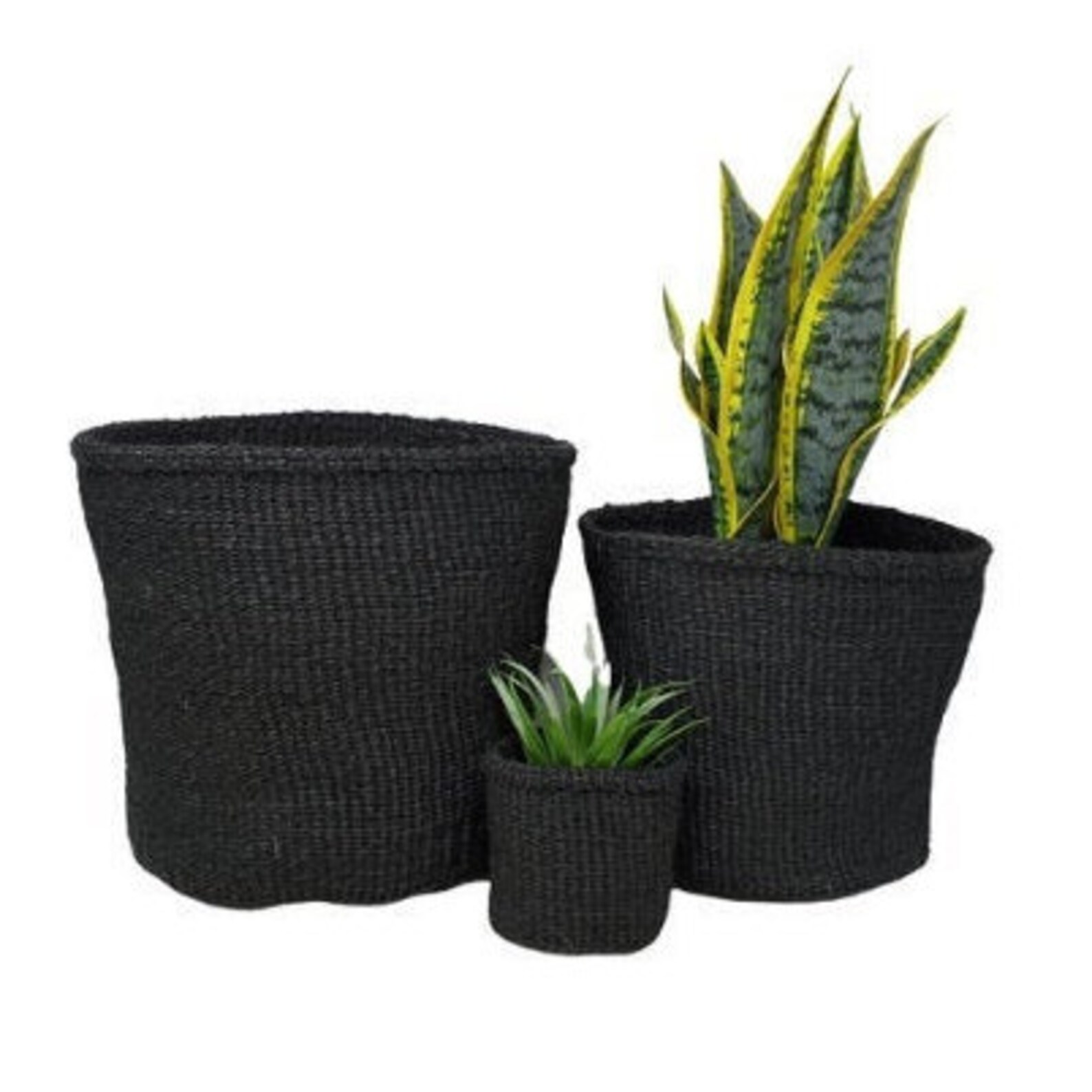 Handmade Planters Woven Basket Planter Woven Planter Set Etsy
