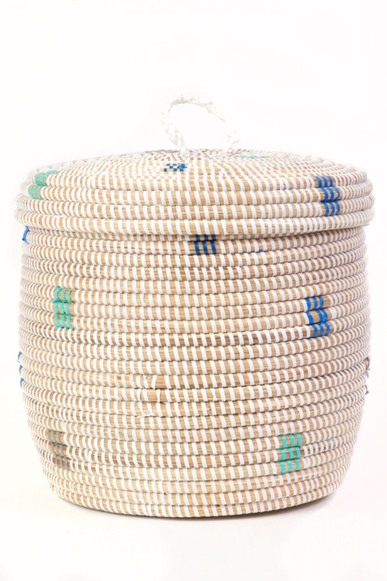 Storage Baskets Round Storage Baskets Lidded Baskets Large Etsy