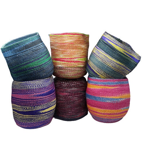 Woven storage basket, Sisal baskets, Colorful baskets, Kiondo basket, woven plant baskets, woven basket gifts, Basket storage, boho baskets