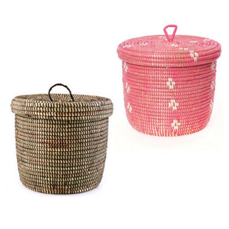 Lidded basket basket with cover woven storage basket Basket Etsy