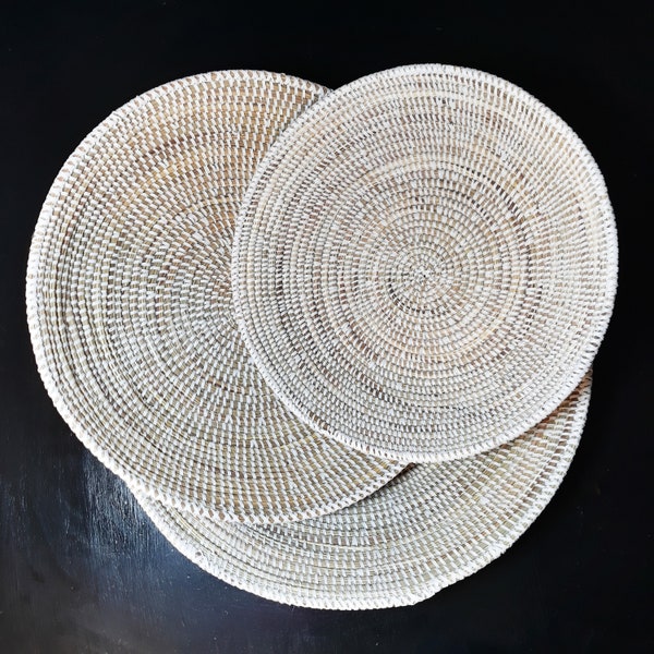 Wall basket, woven wall baskets, African wall baskets, modern wall basket set,Africa basket large, white wall basket, boho wall basket decor