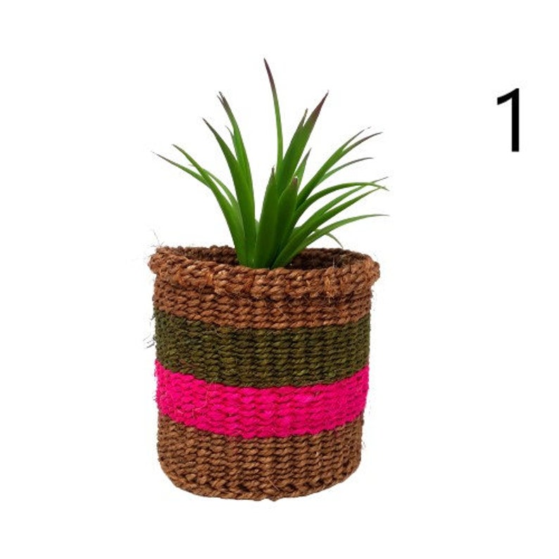 Small Woven Plant Basket Small Indoor Planter Succulent Etsy