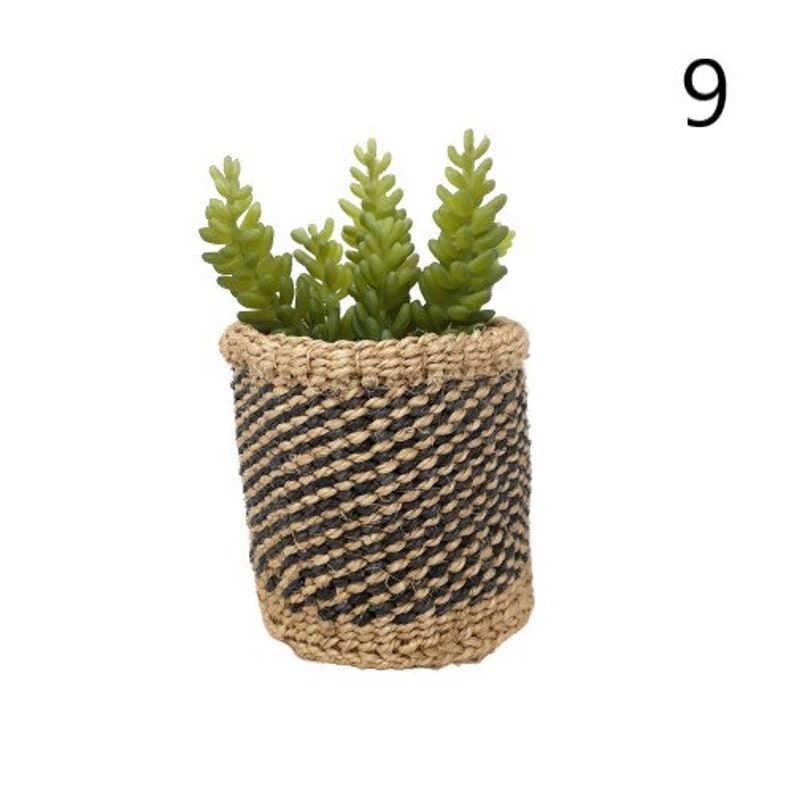 Small Woven Plant Basket Small Indoor Planter Succulent Etsy