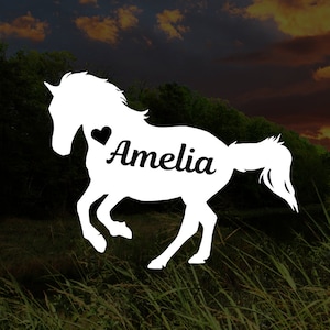 Custom Horse Decal | Personalized Horse Decals | Horse Vinyl Sticker | Equestrian sticker | Horse lover | For Car Tumbler Laptop Tablet