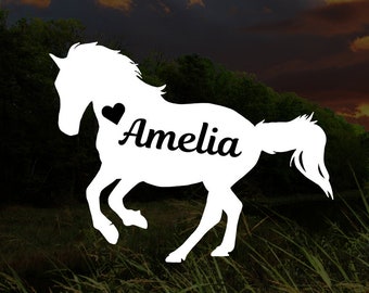 Vinilo decorativo personalizado para caballos: pegatina ecuestre personalizada