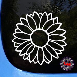 Sonnenblumen Aufkleber | Sonnenblumen Sticker | Floraler Aufkleber | Blumen Sticker | Natur Aufkleber | Laptop Auto Becher Wasserflasche Aufkleber