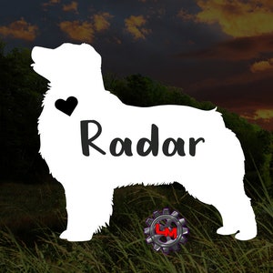 Adesivo Australian Shepherd / Adesivo Aussie personalizzato / Adesivo in vinile Australian Shepherd / Nome del cane / Tumbler per auto e laptop