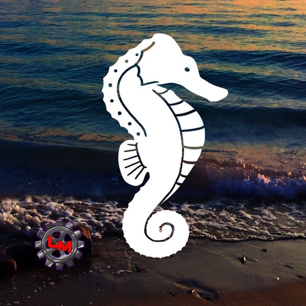 Sea Horse Decal | Seahorse Sticker | Ocean Decal | Nautical sticker | Beach decal | Laptop car tumbler water bottle decal