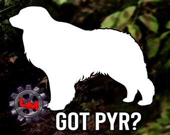 Great Pyrenees Vinyl Decal | Car, Tumbler, Laptop Sticker