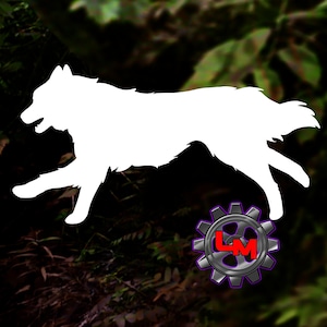 Siberian Husky running decal | Running husky wolf decal | Running dog decal | Vinyl Decal | Dog decal | Pet Decal | Dog lovers sticker