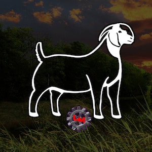 Boar Goat Decal | Goat Lovers Decal | Goat Sticker | Dairy Goats | Farm Animal Decal | Livestock Decal | Farm | Goat Mom | Show Goat