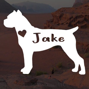 Cane Corso Decal | Custom Personalized Cane Corso Decal | Cane Corso Vinyl Sticker | Dog Name | Car Tumbler Laptop