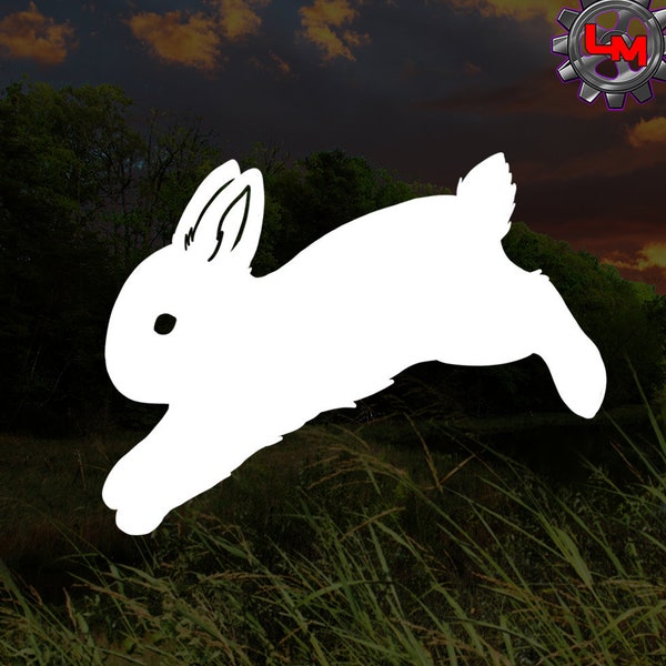 Hopping Bunny Decal | Rabbit Decal | Bunny Vinyl Sticker | Rabbit love | Pet decal | Rabbit Gift | For Car Tumbler Laptop Tablet Window