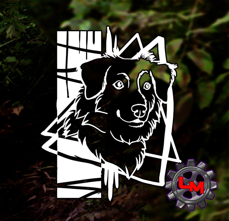 Australian Shepherd Artistic Decal Aussie Decal Vinyl | Etsy