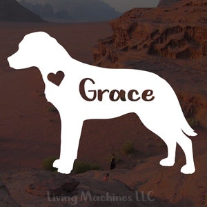 Greater Swiss Mountain Dog Decal | Custom Personalized Swiss Mountain Dog Decal Vinyl Sticker | Dog Name Decal for Car Tumbler Laptop