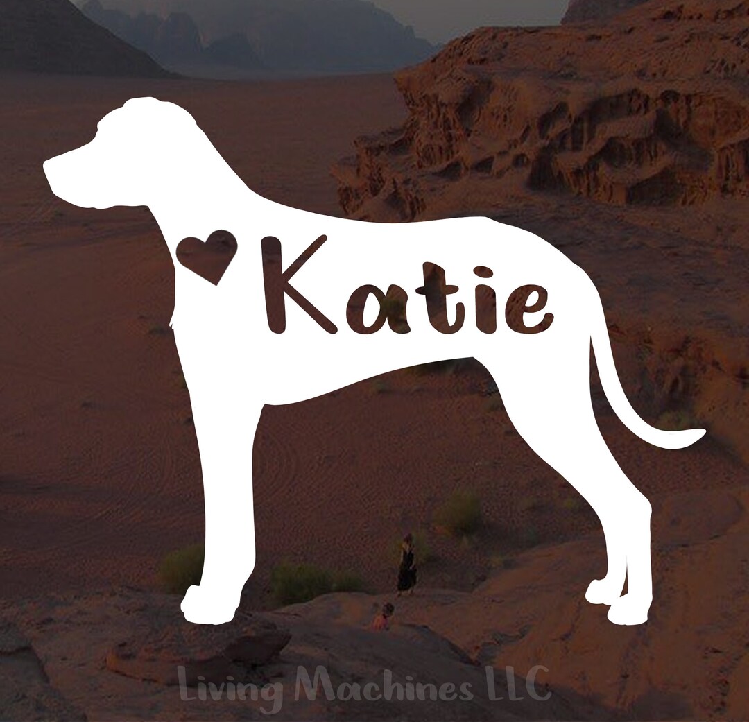 Rhodesian Ridgeback Dog Decal | Custom Personalized Rhodesian Ridgeback ...