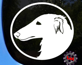 Borzoi Vinyl Decal: Dog Lover Car, Tumbler, Laptop Sticker