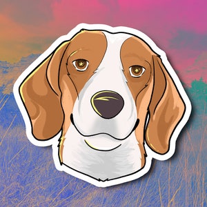Beagle Hund wasserdicht Aufkleber | Süßer Beagle Vinyl Aufkleber | Hund Vinyl Sticker für Auto Tumbler Laptop