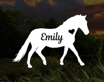Custom Horse Decal | Personalized Horse Decal | Horse Vinyl Sticker | Equestrian sticker | Horse lover | For Car Tumbler Laptop Tablet