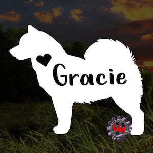 Alaskan Malamute Decal | Custom Personalized Alaskan Malamute Decal | Malamute Vinyl Sticker | Dog Name | Car Tumbler Laptop