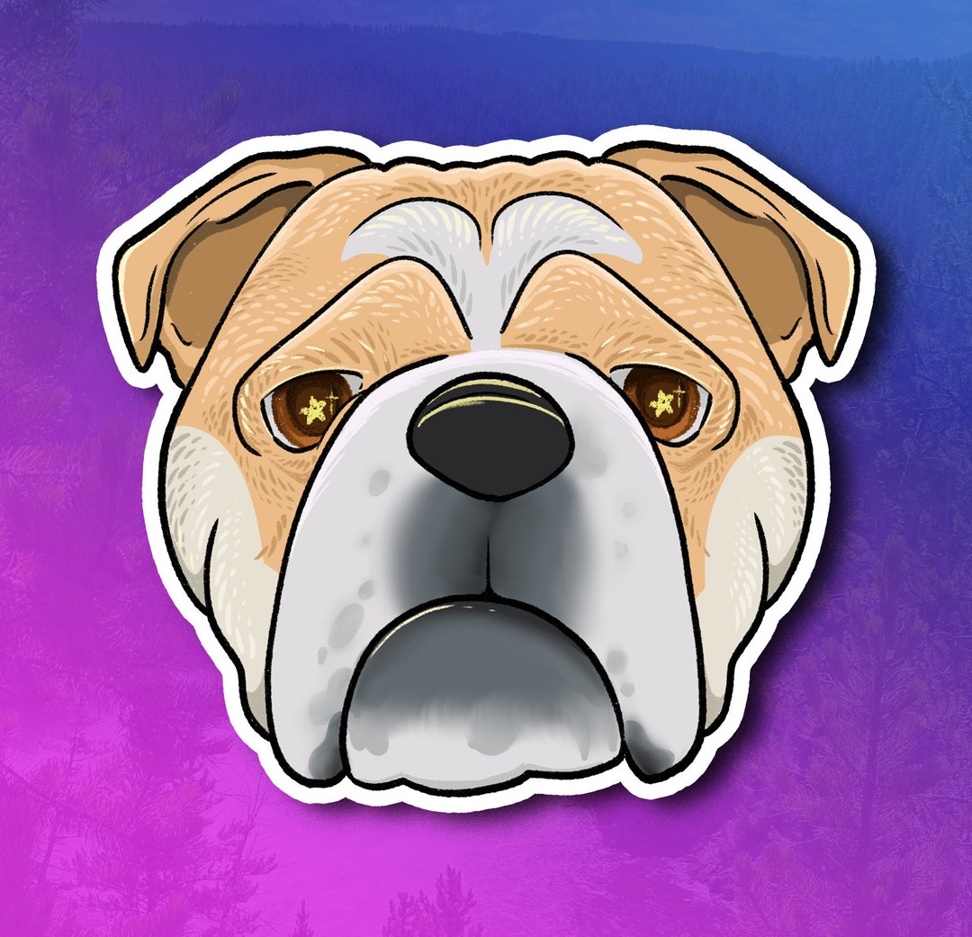 Lrf Sticker English Bulldog Sticker | Waterproof Vinyl Decal for Laptop, Car - Etsy