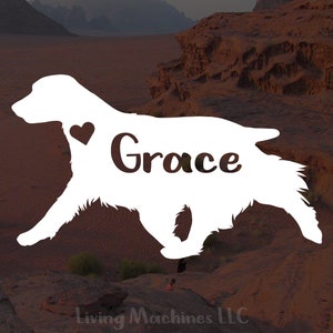 English Springer Spaniel Dog Decal | Custom Personalized Welsh Springer Spaniel Decal | Welsh Springer Spaniel Vinyl Sticker | Dog Name |