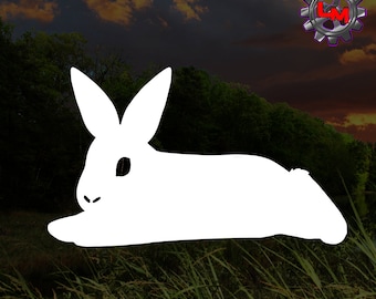 Sticker en vinyle lapin | Sticker lapin mignon pour ordinateur portable, voiture, tablette