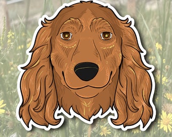 Pegatina de cara de perro Cocker Spaniel: vinilo impermeable