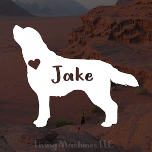 Labrador Retriever Decal | Custom Personalized Labrador Decal | Lab Vinyl Sticker | Dog Name | Car Tumbler Laptop