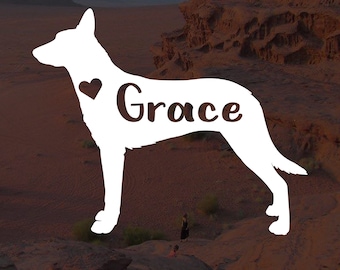 Personalized Dutch Shepherd Dog Decal: Custom Vinyl Sticker