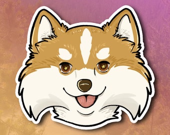 Pomeranian Dog Sticker | Waterproof Vinyl Decal for Laptop, Car