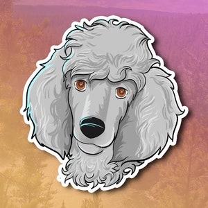 Poodle Waterproof Sticker | Cute Poodle Vinyl Sticker | Dog Vinyl Sticker for Car Tumbler Laptop