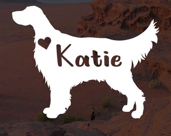 Personalized Gordon Setter Decal: Custom Dog Name Vinyl Sticker