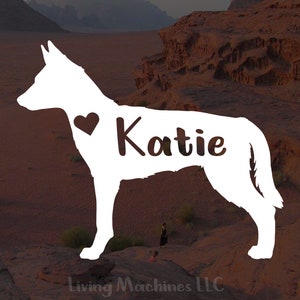 Czechoslovakian Wolfdog Decal | Custom Personalized Czechoslovakian Vlcak Decal | Czech Wolfdog Vinyl Sticker | Dog Name Decal