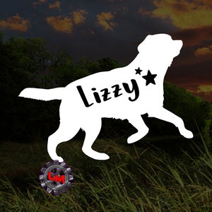 Labrador Decal | Custom Personalized Labrador Decal | Lab Vinyl Sticker | Dog Name | Car Tumbler Laptop