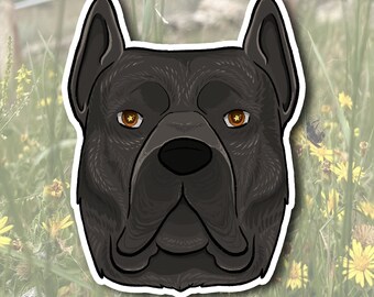 Adesivo Cane Corso: adesivo in vinile impermeabile per laptop, auto, bicchiere