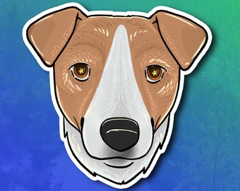 Jack Russell Terrier Dog Sticker: Waterproof Vinyl Decal