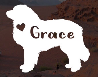 Great Pyrenees Mountain Dog Decal | Custom Personalized Great Pyr Decal |  Great Pyr Vinyl Sticker | Dog Name | Car Tumbler Laptop
