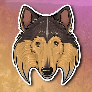 Adesivo impermeabile per cane Rough Collie / Adesivo in vinile carino Rough Collie / Adesivo in vinile per cane per laptop tumbler per auto