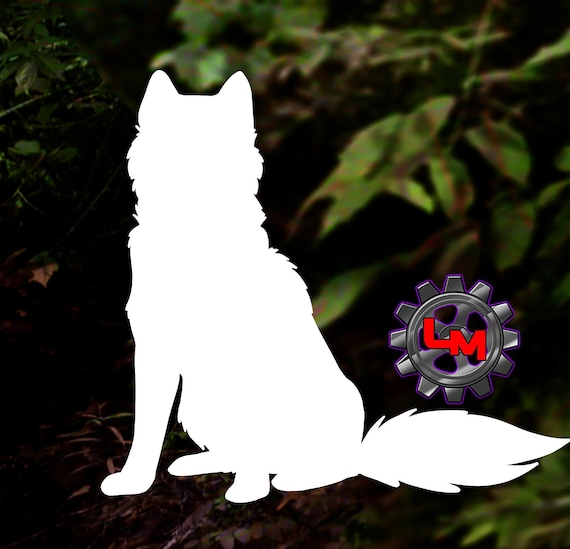 Siberian Husky Decal Wolf Decal |sitting Husky Decal Sitting