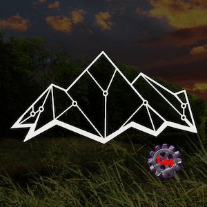 Mountain decal | Geometric Mountain sticker | Nature Adventure Hiking Hiker decal | Laptop cup tumbler car helmet vinyl decal