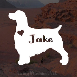 English Springer Spaniel Dog Decal | Custom Personalized English Springer Spaniel Decal | Welsh Springer Spaniel Vinyl Sticker | Dog Name |