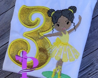 Ballerina - Ballerina Tutu - Yellow Tutu - 3rd Birthday
