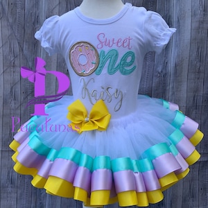 Sweet Donut Girls Birthday Tutu Outfit Set