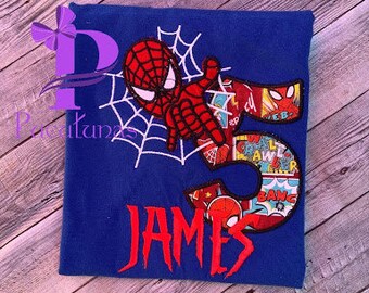 Spider Man - Spider Man Shirt - 5th Birthday