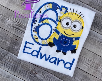 Minions Blue and Yellow Birthday Shirt