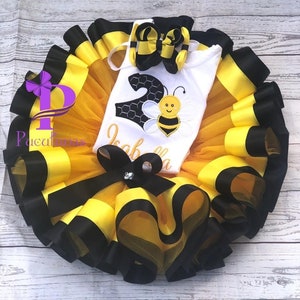 Bee - Bee Tutu Set - Bee Outfit - Yellow And Black Tutu