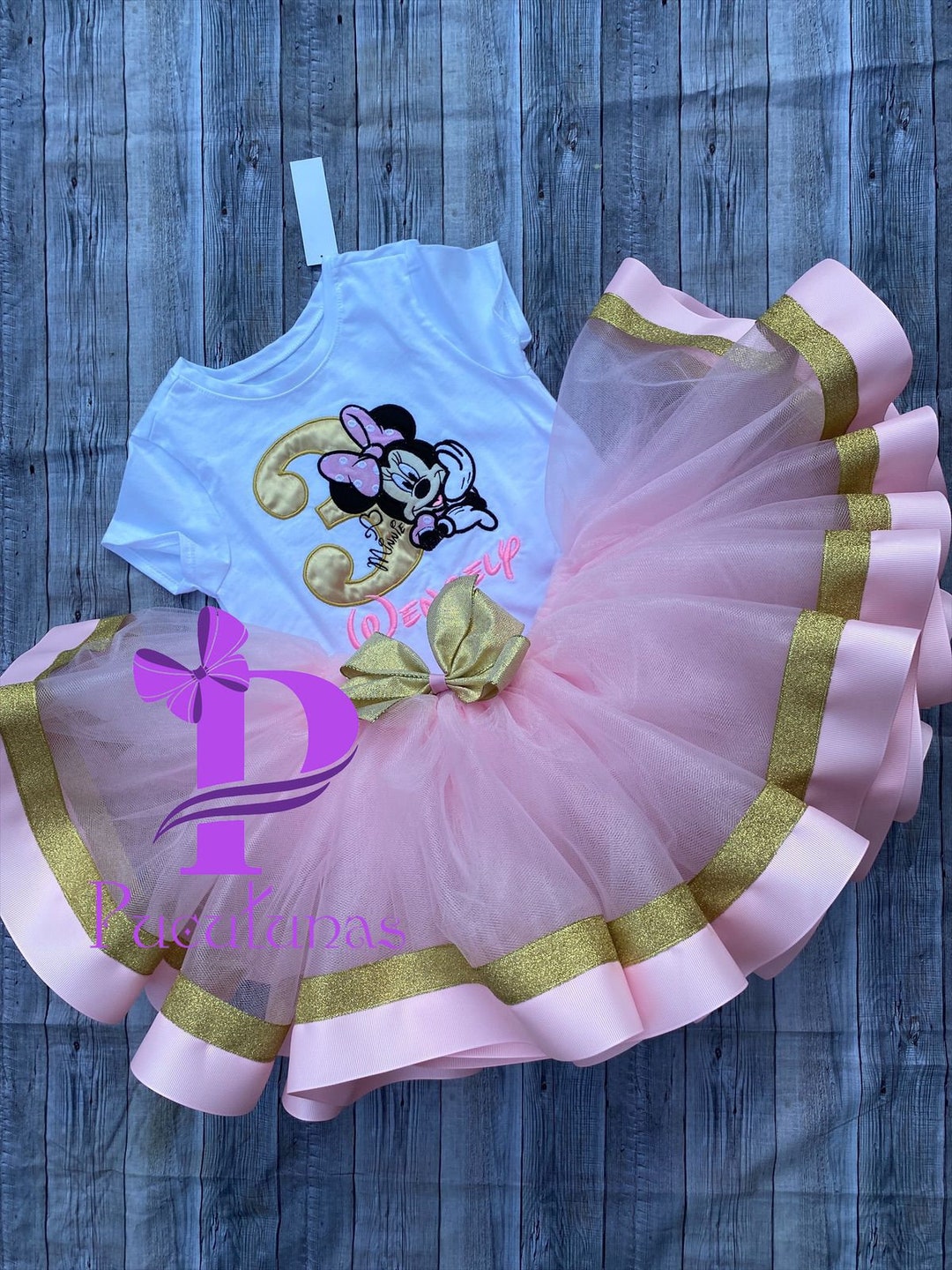 Minnie Mouse Pink Birthday Tutu Set Outfit - Etsy