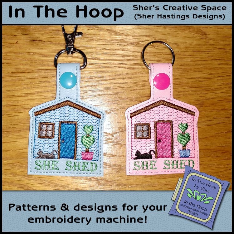 In The Hoop I Heart Geeks Key Fob Keychain Felt Embroidery Design - The  Creative Frenzy