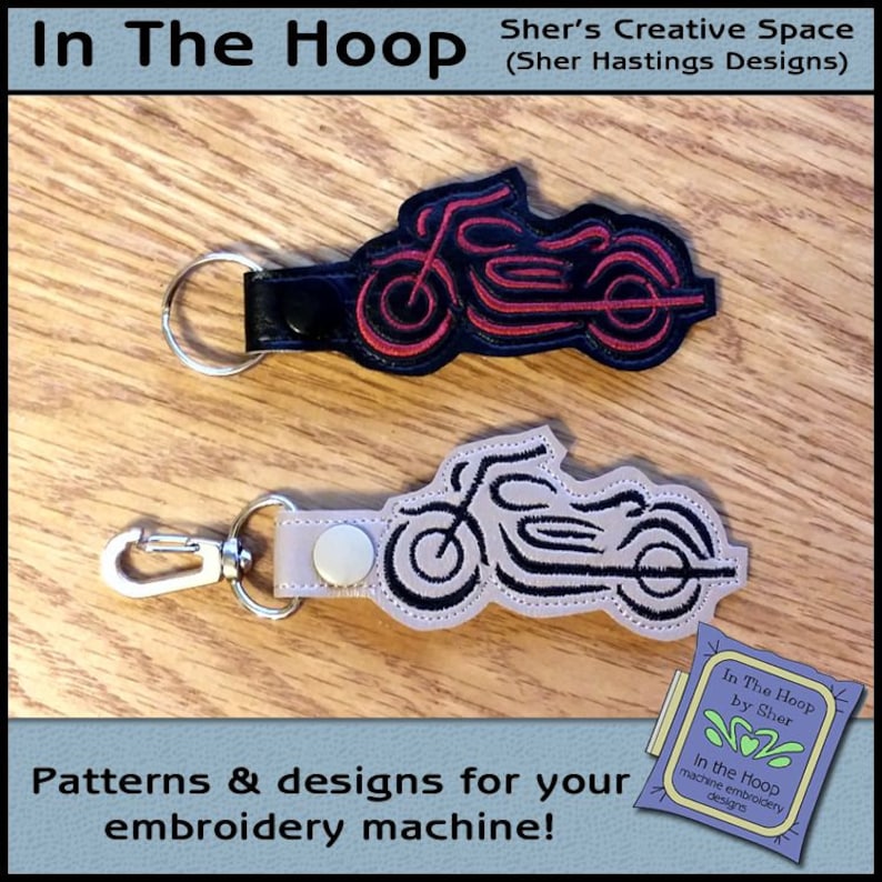 ITH Motorcycle Key Fob, Motorcycle Bag Tag, Motorcycle Snap Tab ...